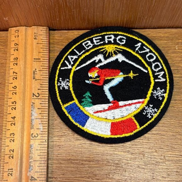 5 Vintage French City Crest Patches, Ski Resort 1970s Tourist Souvenir France - Picture 4 of 9